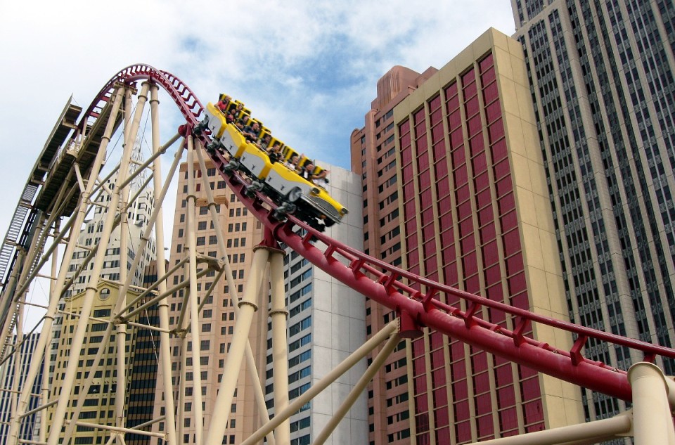 Manhattan Express Roller Coaster New York Hotel in Las Vegas Trip