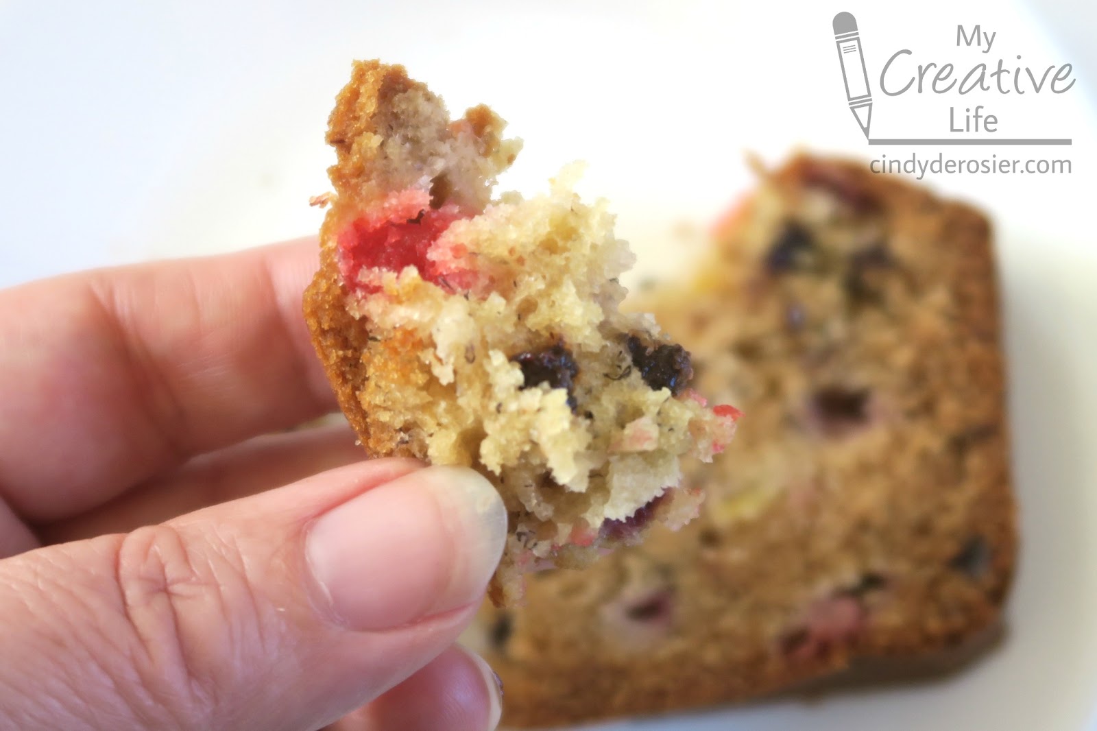 Cindy deRosier My Creative Life Banana Split Bread